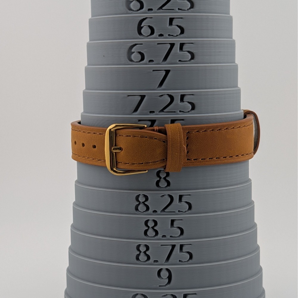 Timex Classic Minimalist White Dial Gold Tone Quartz Tan Leather Strap Watch - Picture 8 of 10